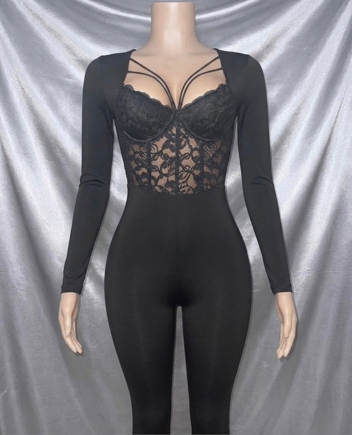 Lace Bustier Jumpsuit
