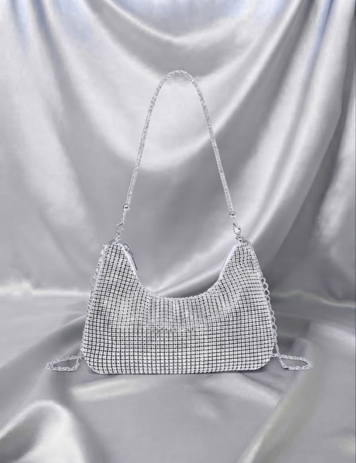 Silver Rhinestone Bag