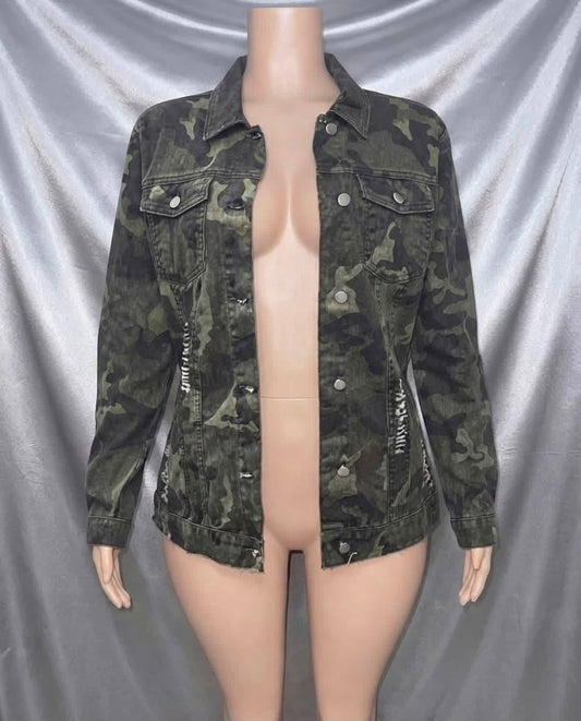 Camo Denim Jacket