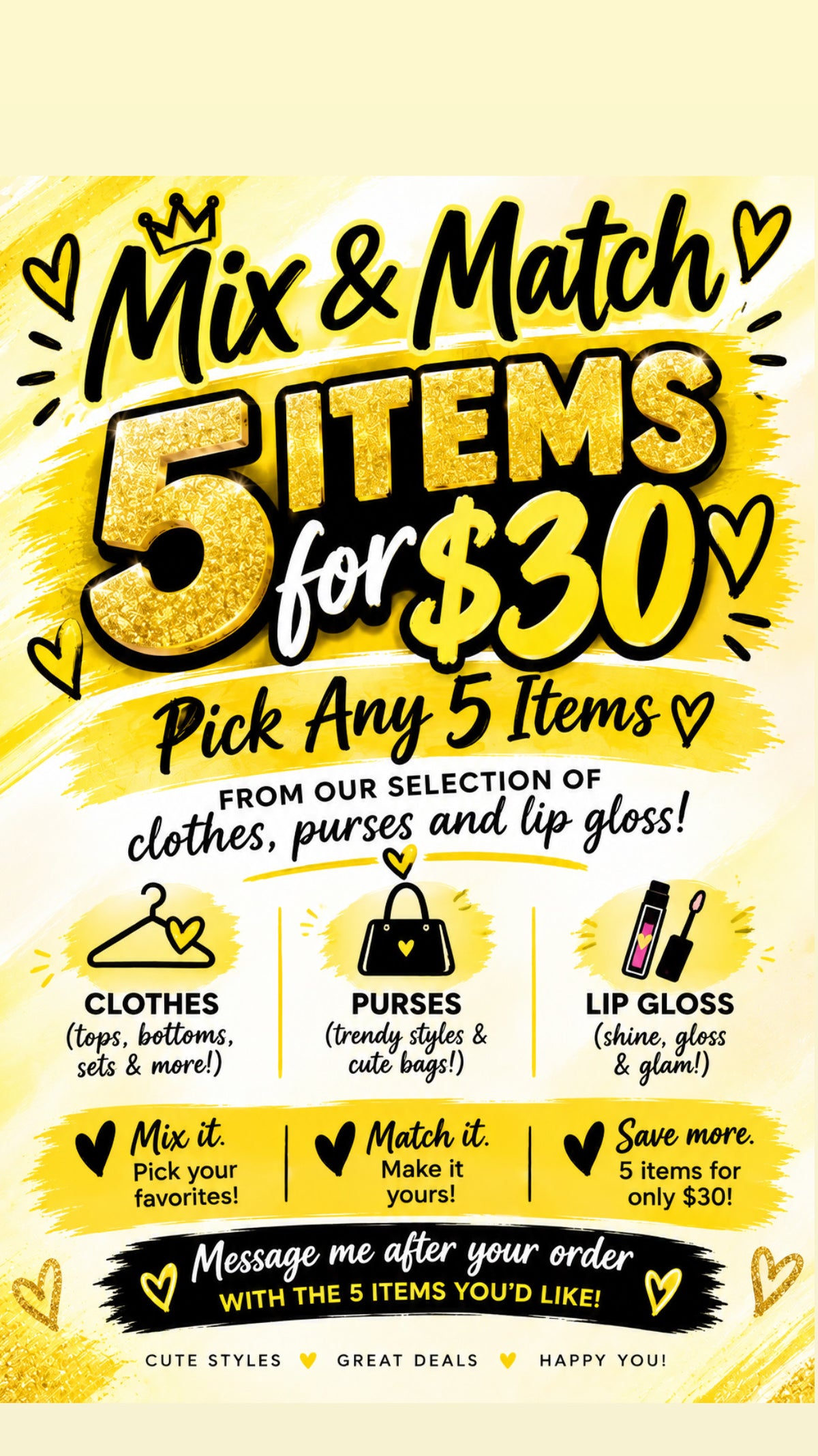 5 for $30