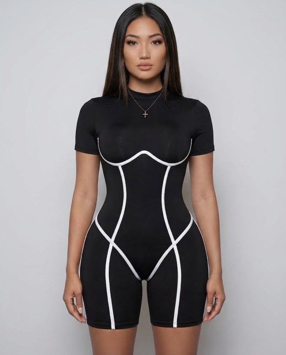 Monochrome Contour Romper