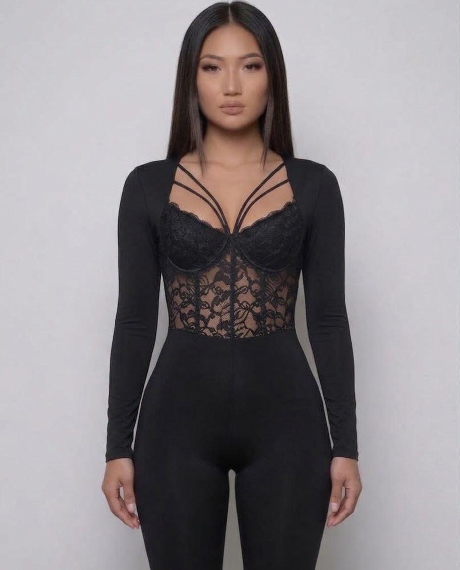 Lace Bustier Jumpsuit